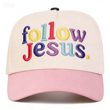 Brodé Couleur-bloc Baseball Cap Vintage-inspirationd