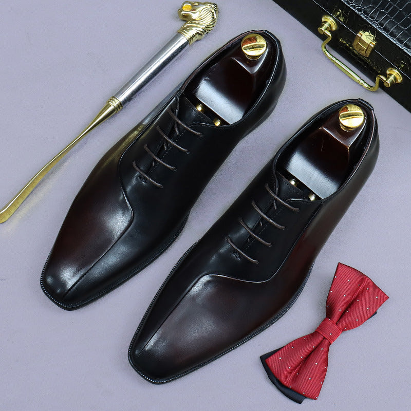 Hommes Forme en cuir chaussures en style britannique avec un color-block design