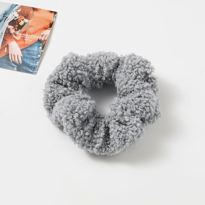 Autumn And Winter Plush Large Intestine Hair Ring Internet Celebrity Lamb Hair Ring Coréen