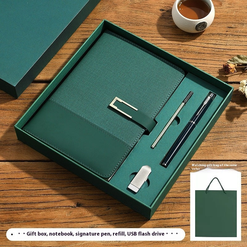 Carnet de notes d'affaires en cuir souple Ensemble cadeau de haute qualité