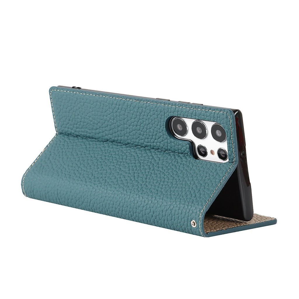 Étui de téléphone en cuir Litchi Galaxy S24 Ultra Case
