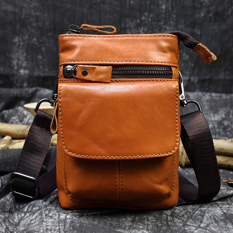 Sac de ceinture en cuir pour homme Crazy Horse