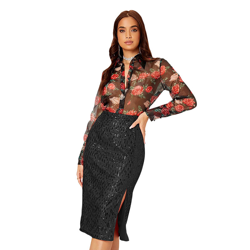 Robe de paillette de gaine d'hiver pour femmes
