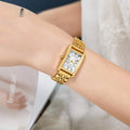 Montre Quartz en acier carré pour femmes mode