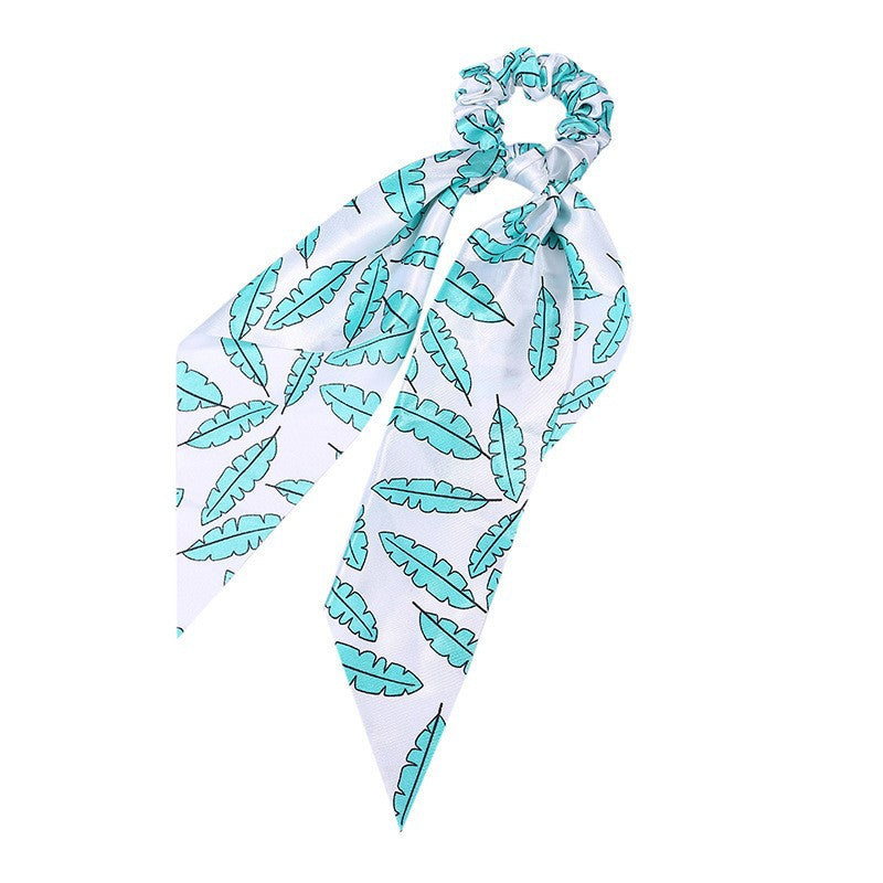 Fashion Long Streamer Imprimé Tissu Tie Accessoire Cheveux Pour Poneytail Tie-up Cheveux Top Cuft