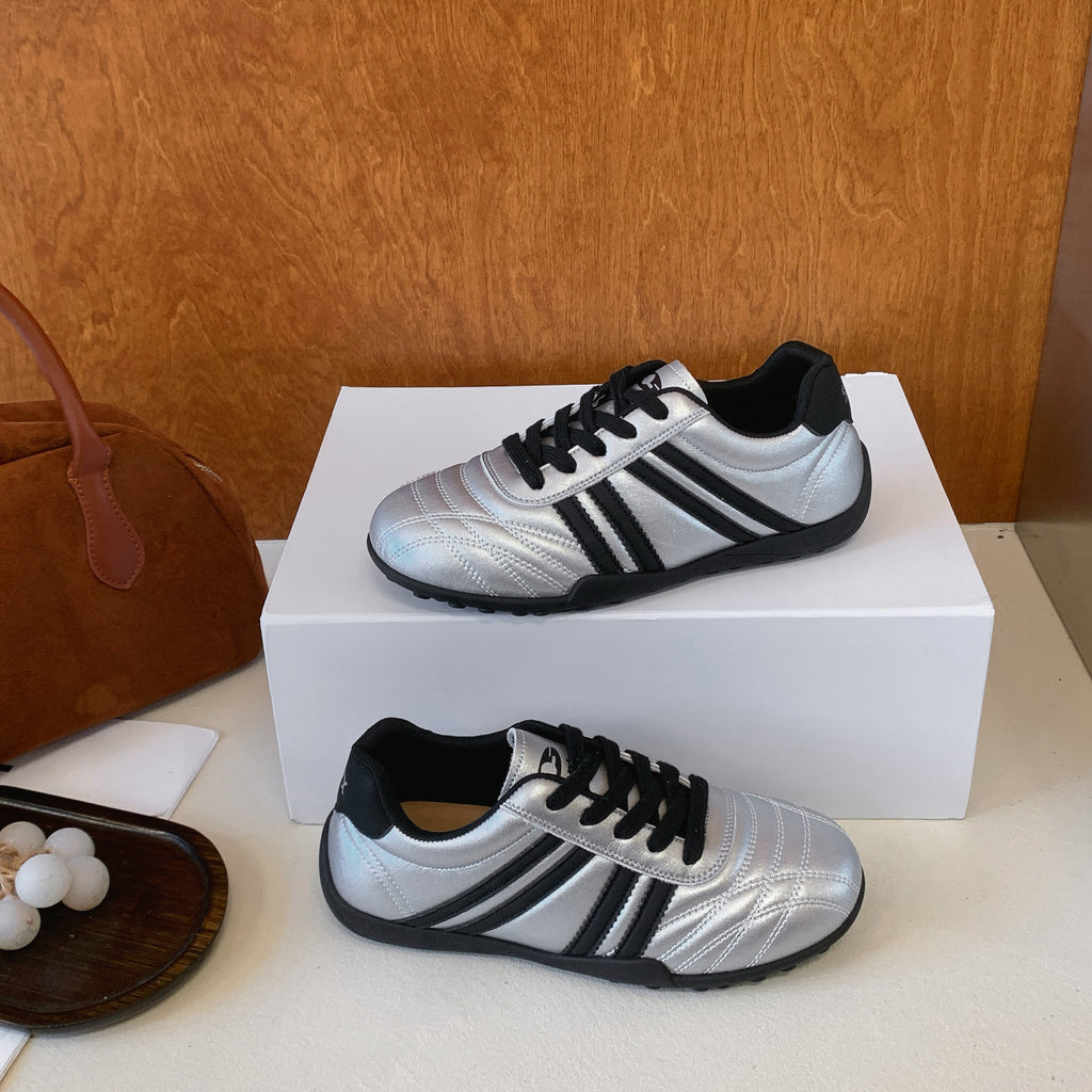 Vente Sneakers d'entraînement allemand Femmes Été Versatile Blanc Chaussures Casual léger Fla