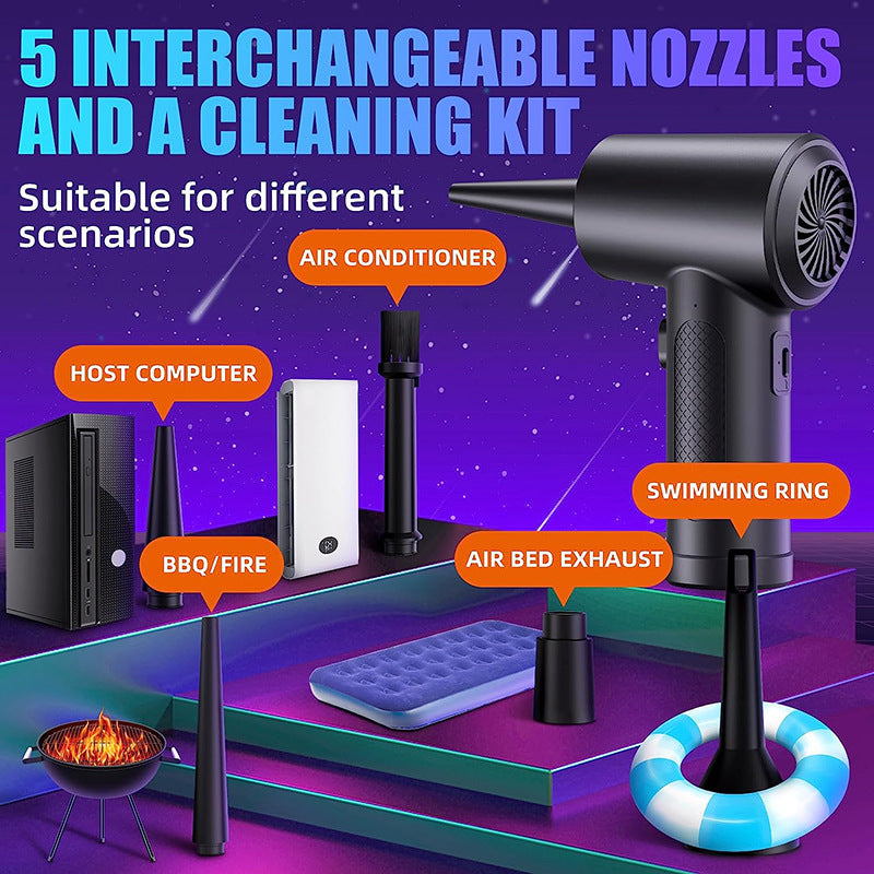 Aspirateur d'air sans fil rechargeable 3-en-1 gonflable avec lumière LED