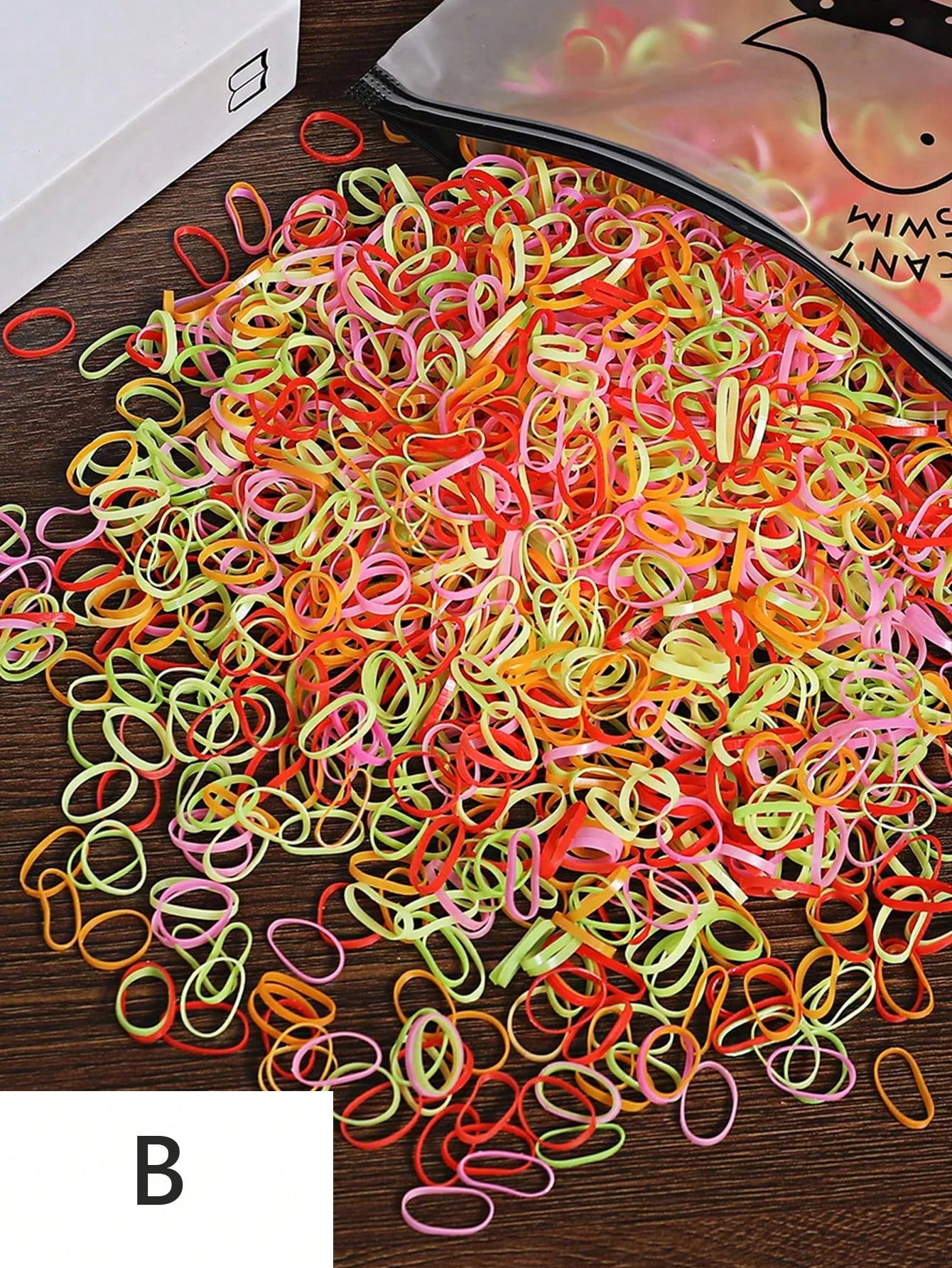 Enfants Bande de caoutchouc Petite taille bébé jetable bande de caoutchouc Couleur Bande de cheveux