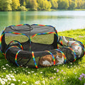 Tunnel Cat extérieur Catio portable 2 En 1 Tente Cat & Jouer Tunnel Grand Collapsible Cat Incl