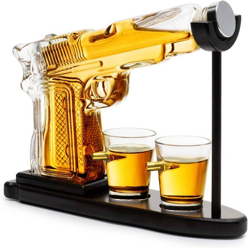 Ensemble de décanteurs Whisky unique avec lunettes en forme de balles