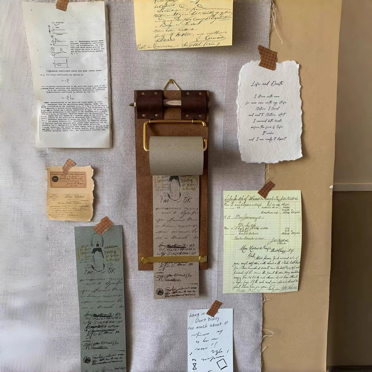 Retro Sticky Note Pad avec des notes de rouleau non adhésif