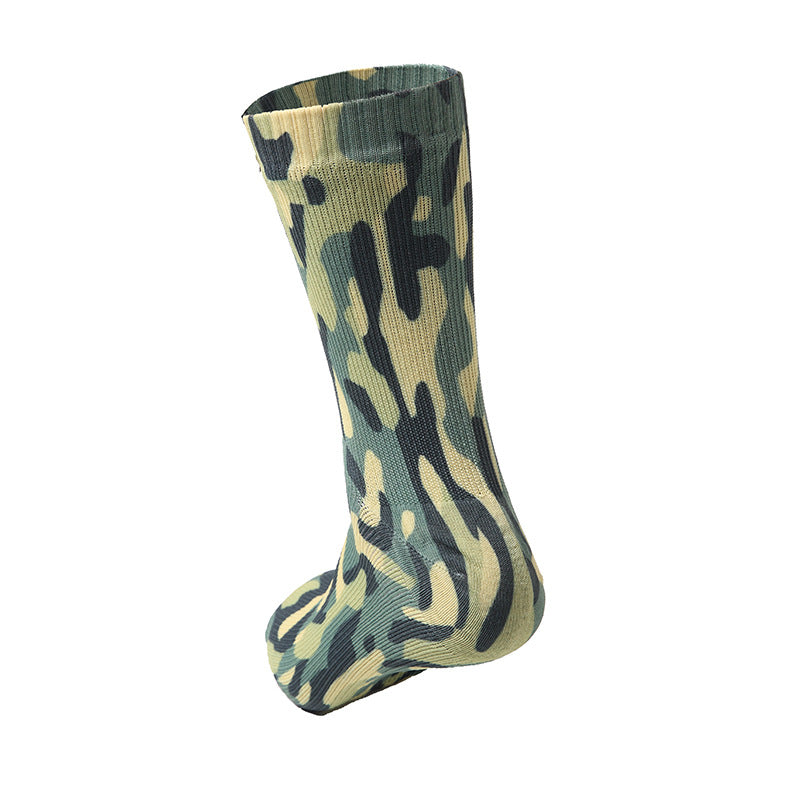 Men's Camouflage All-Cotton Waterproof Hiking Socks