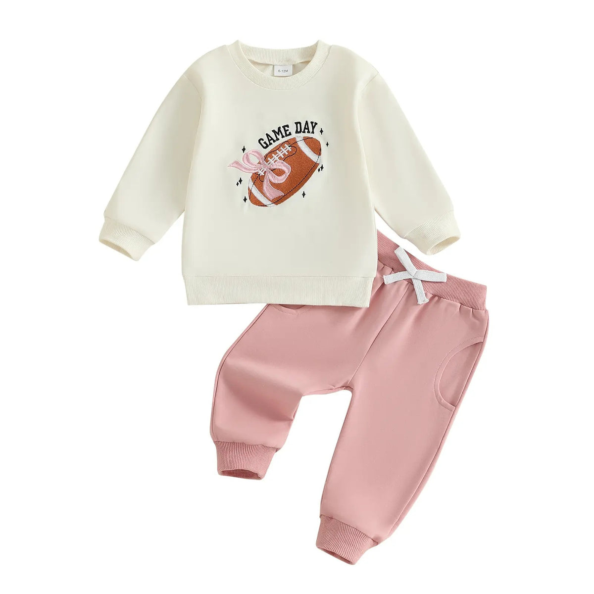 Girls' Embroidered Baseball Hoodie Set