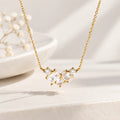 Touchion Zircon Titanium Collier en acier Léger Luxe