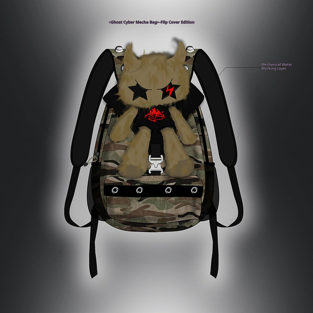 Sac à dos Cyber-Style Mecha Unisexe pour les voyages à grande capacité