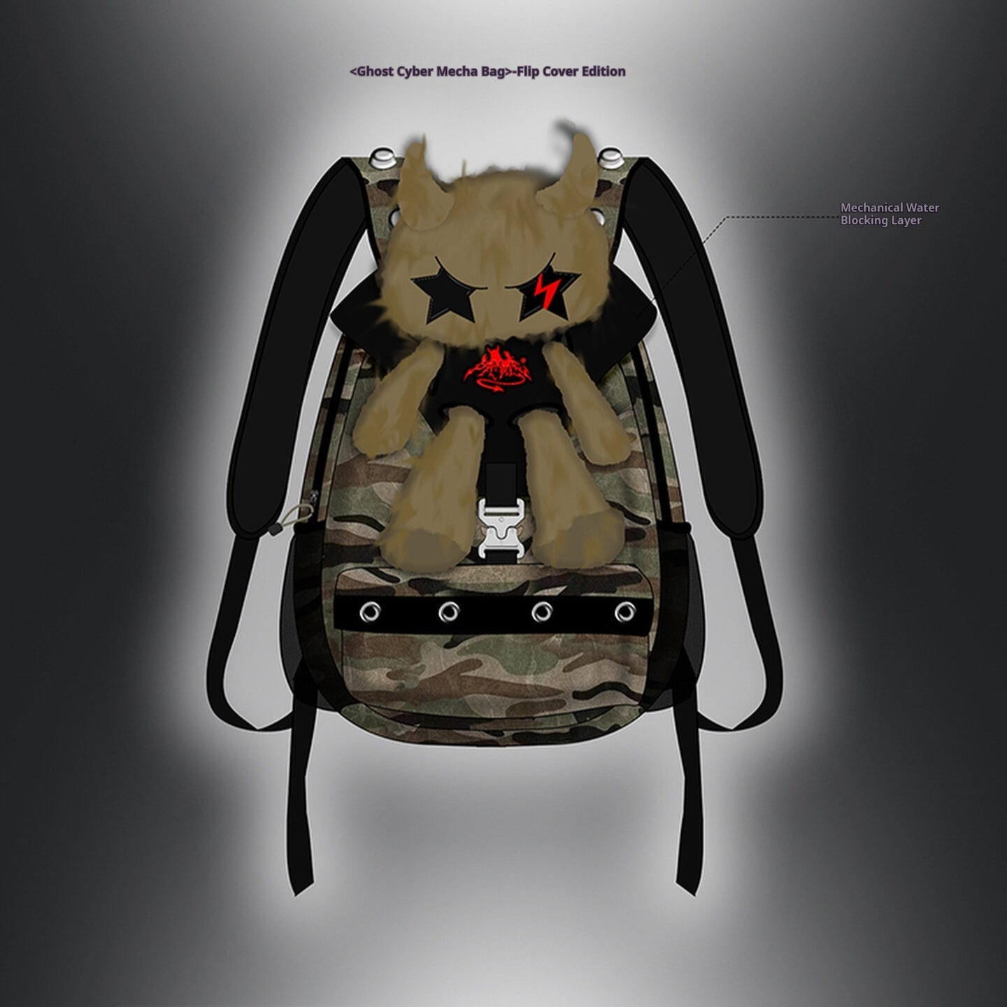 Sac à dos Cyber-Style Mecha Unisexe pour les voyages à grande capacité