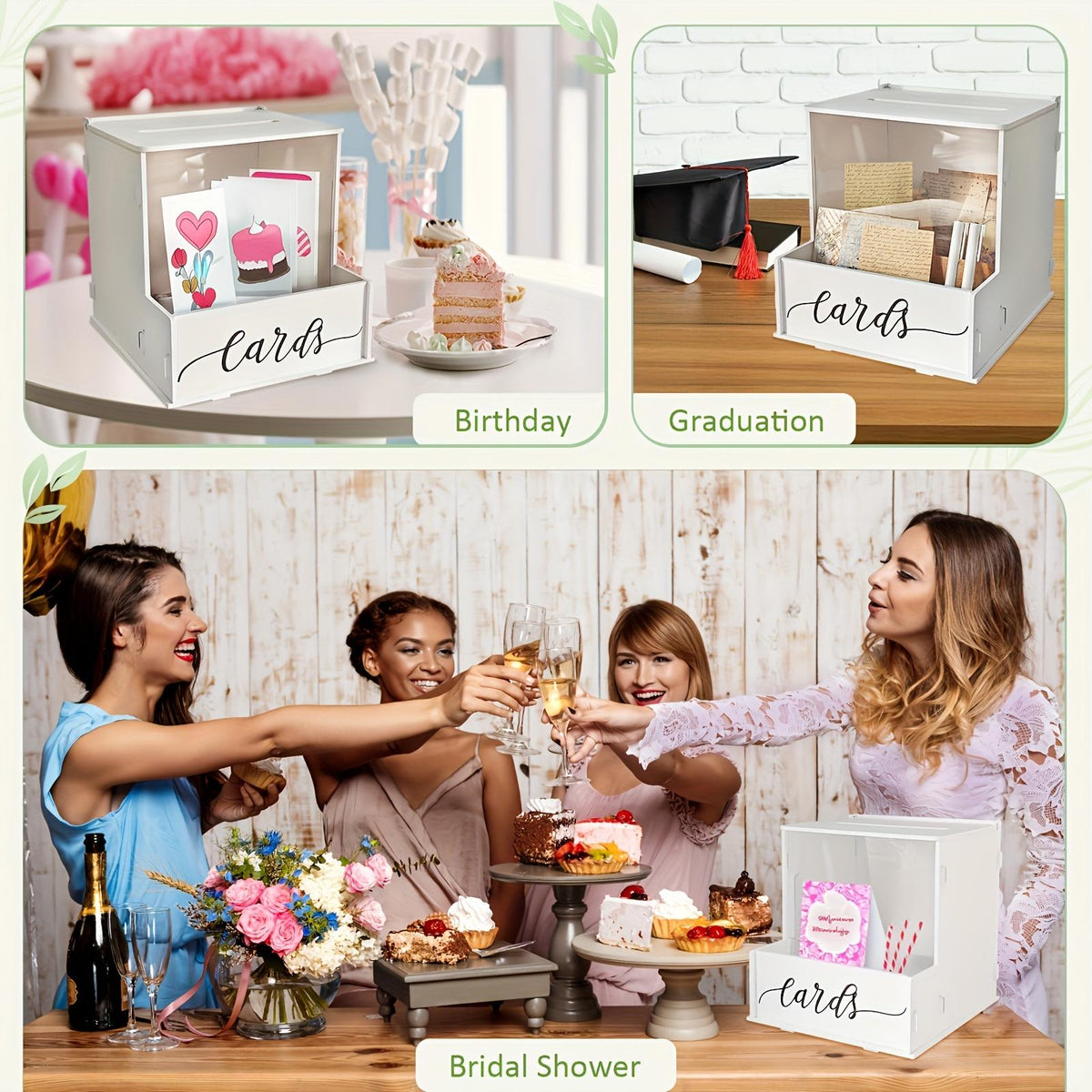 White wedding wishing well with lockable lid