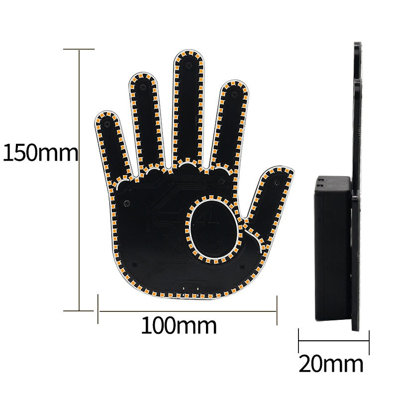 Finger de voiture Gesture avertissement Palm lumière