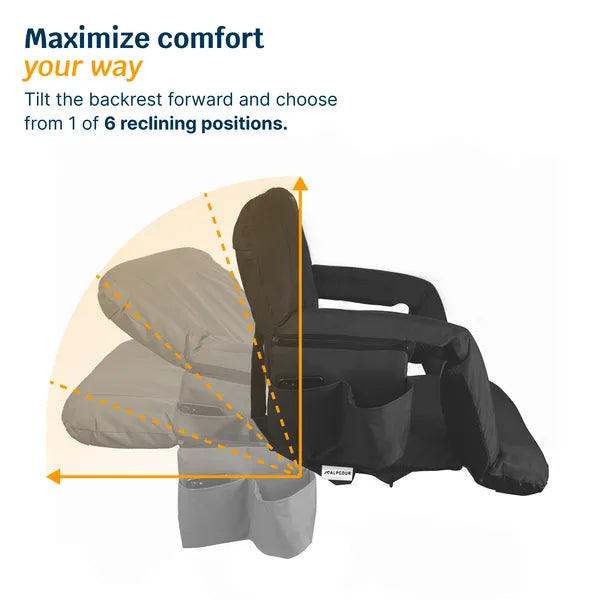 Alpcour Siège de stade inclinable - Chaise de camping pliable étanche avec Paddin extra épais