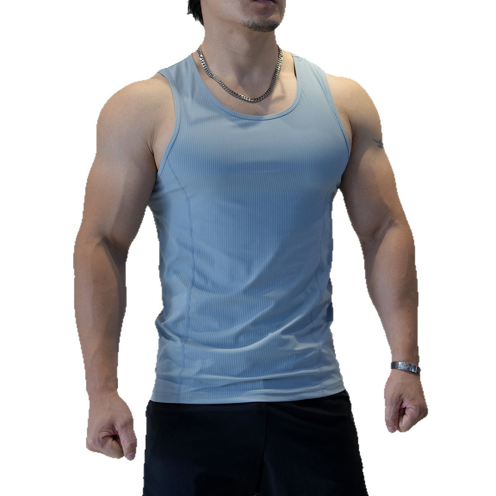 Tank de fitness côte-à-côte d'été haut hommes sans manches Vest Sports