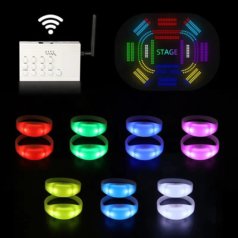 Bracelet Glowing à télécommande Concert Cheer LED Light-Up Bracelet
