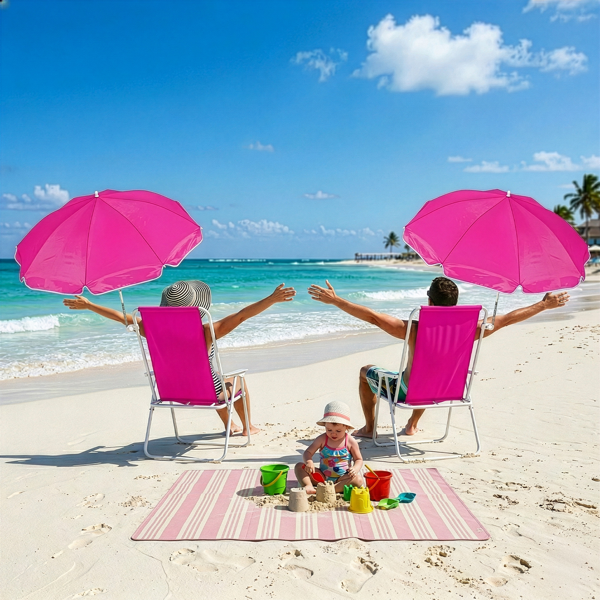 1 Pack pliant chaise de plage avec parapluie