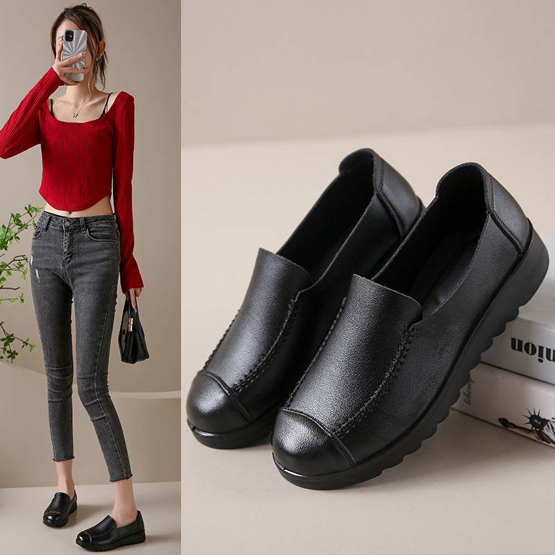 Arrivée d'été Mamans Chaussures Soft-soled et confortable travail cuir