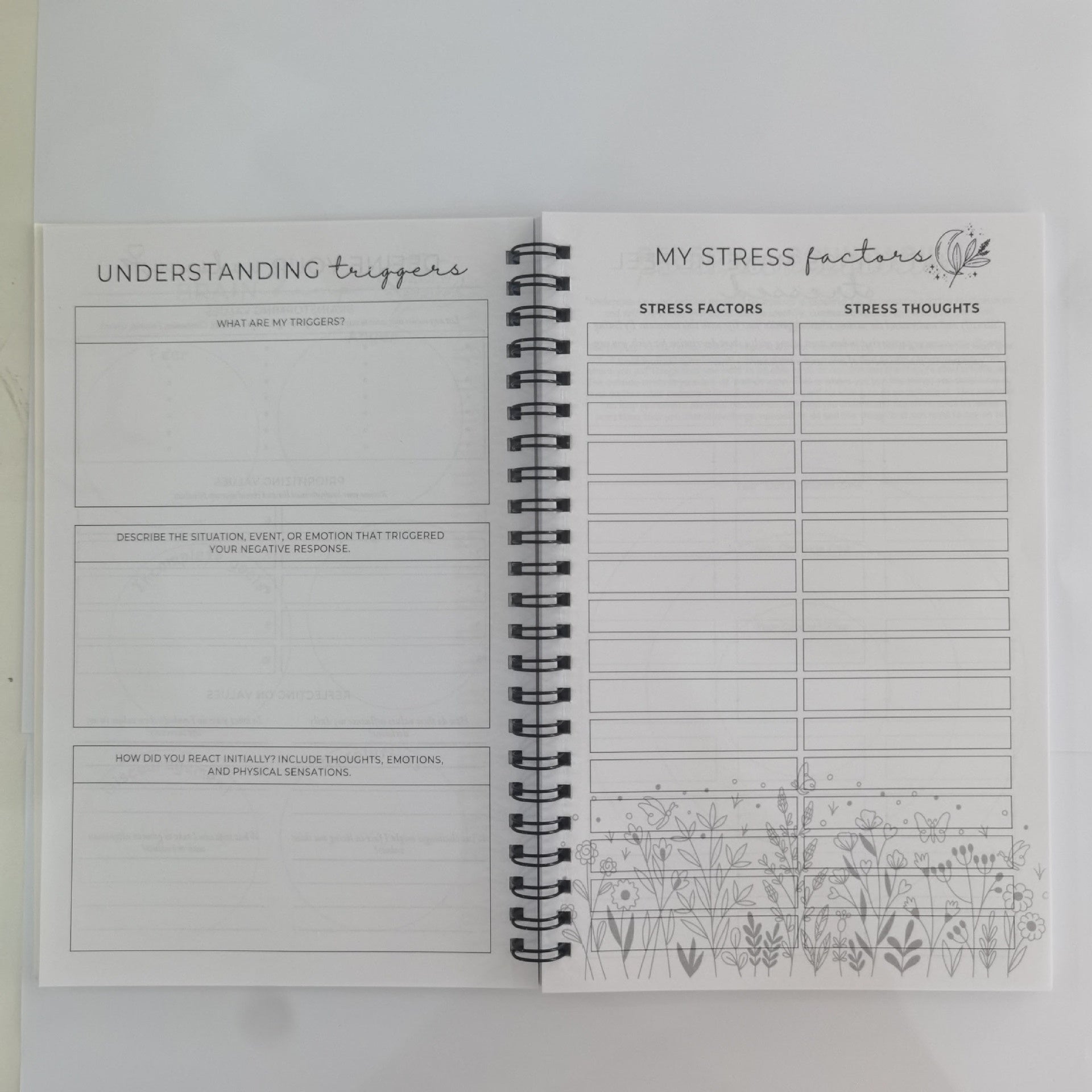 Cerveau Santé mentale Carnet de notes Planification de la santé mentale Carnet de notes