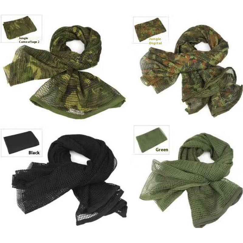 Camouflage long pour homme Camouflage polyvalent Echarpe extérieure respirante