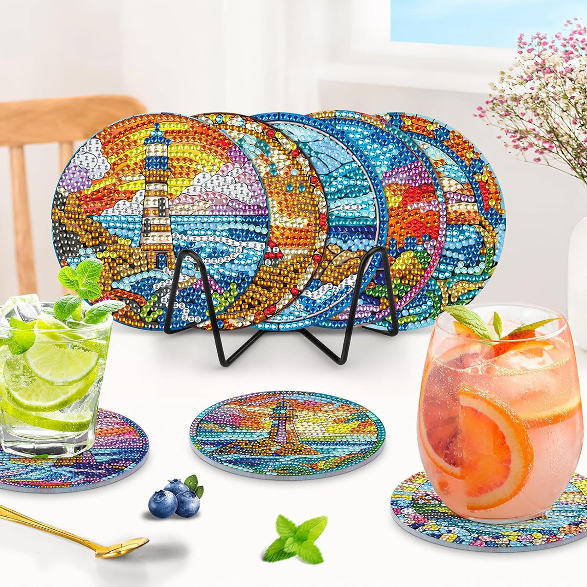 Diamant Art Dessin Coaster avec support