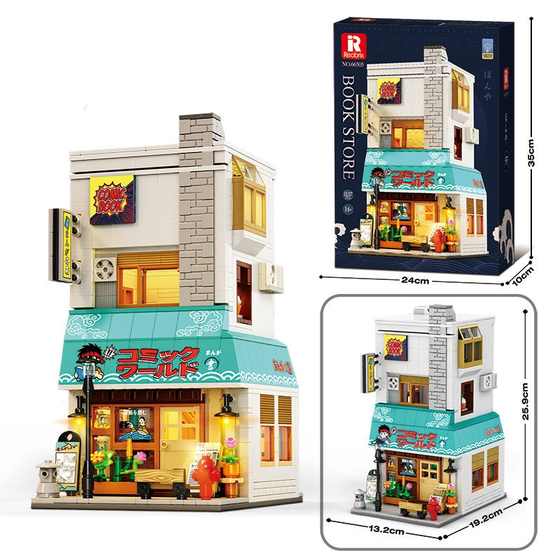 Alleyway Street View Building Block Assemblage Model Toy