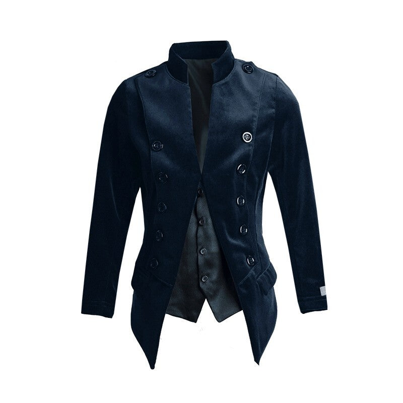 Garçons Faux Veste de soirée à deux pièces Veste de soirée Coupe mince Velvet Blazer 3-14Y