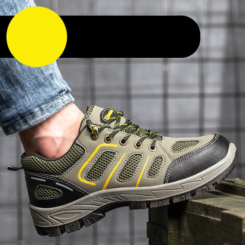 Chaussures de protection anti-smashing en acier confortable respirant pour homme