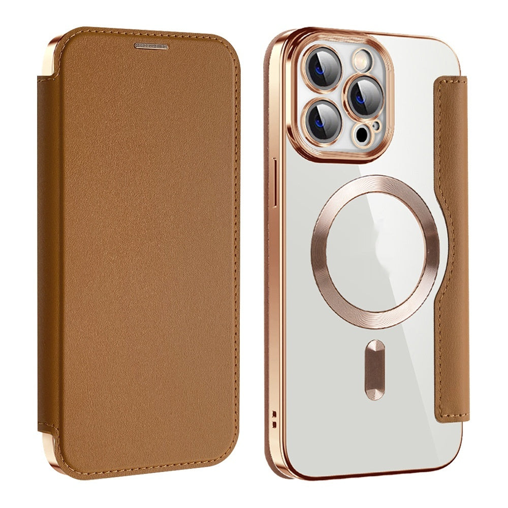 Boîtier de téléphone de protection sans fil de chargeur transparent