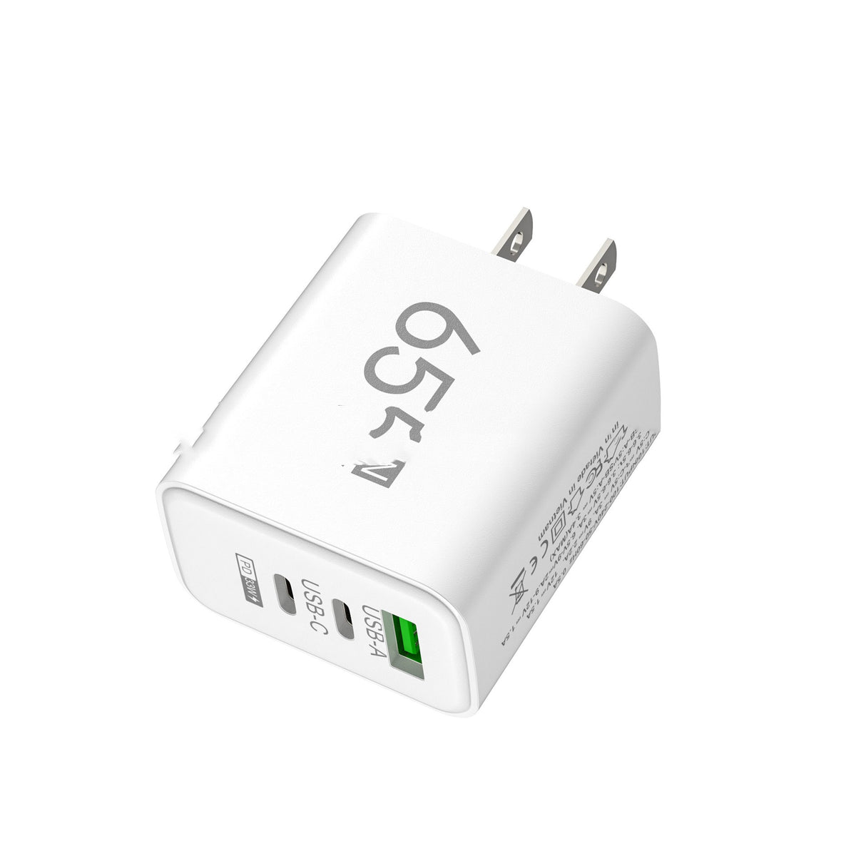 Square Frosted Multi-Port Cell Phone Charger