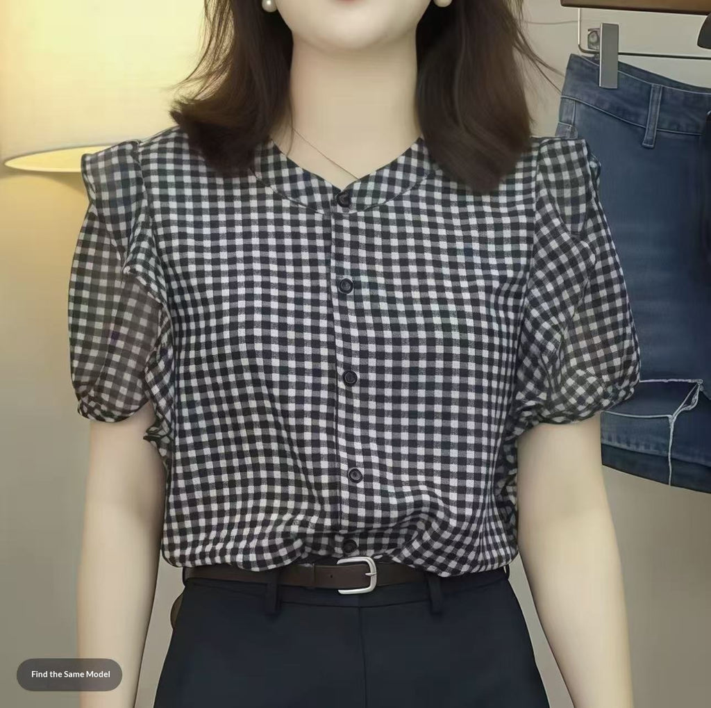 Blouse élégante de style occidental réduisant l'âge pour les femmes
