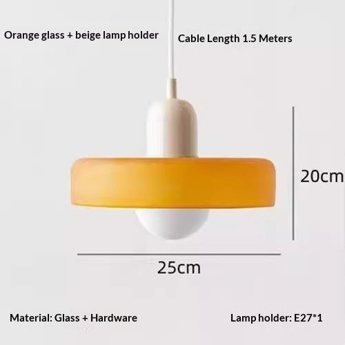 Lampe de lit en verre créatif Vintage vert pendentif lumière