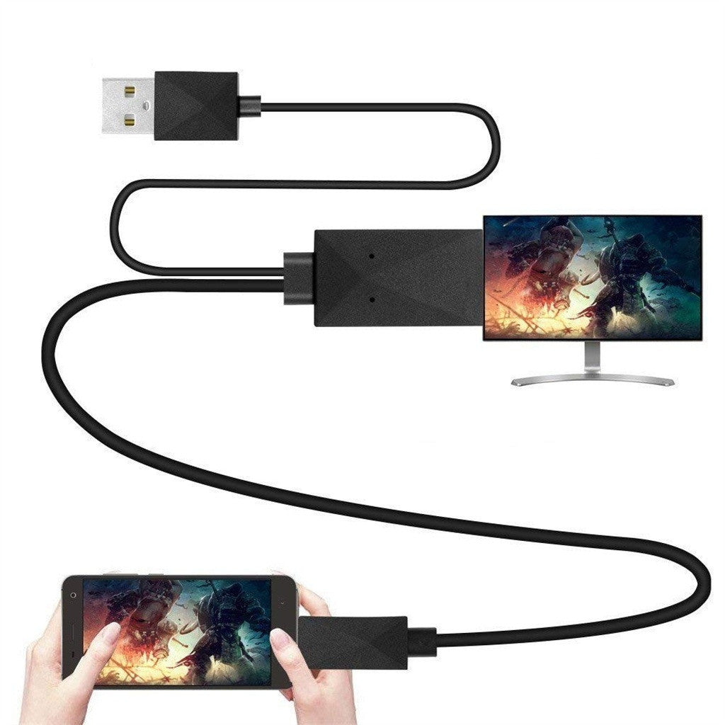 Téléphone portable connecté à la télévision Câble de sortie vidéo HD