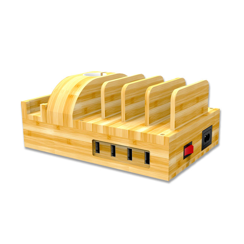 Bureau Multi-USB Bamboo Chargeur Bracket