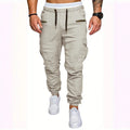 Pantalons de fret occasionnels multi-poches pour hommes avec des menottes