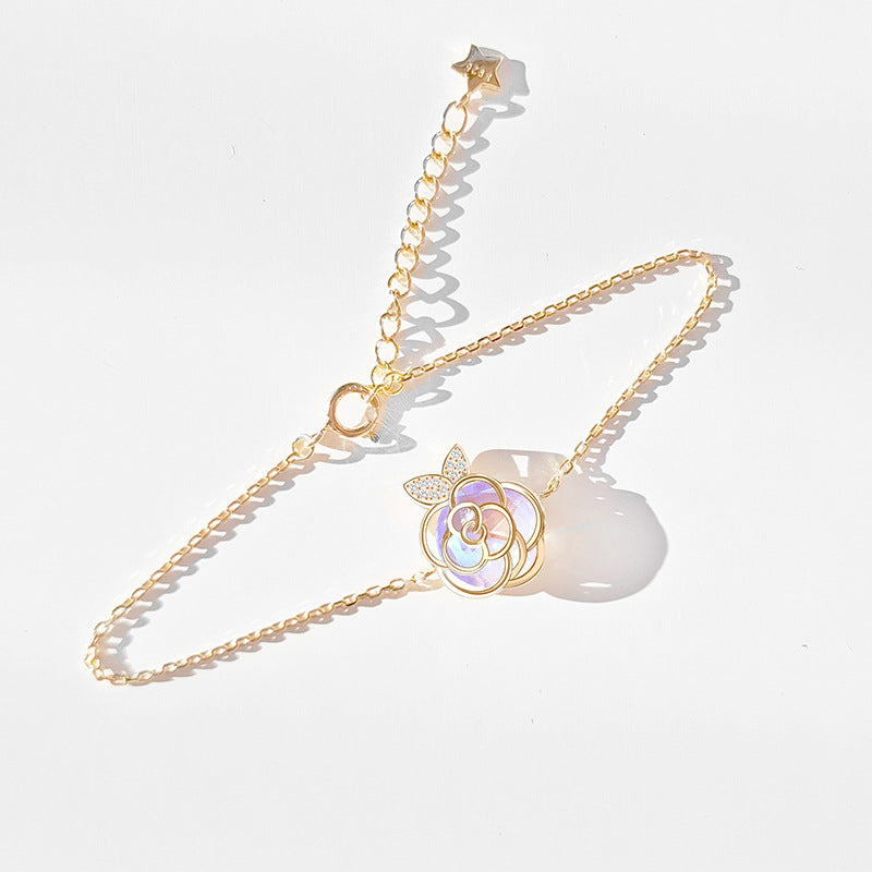Camellia Advanced Design Niche délicate collier de collier de fleur Bracelet