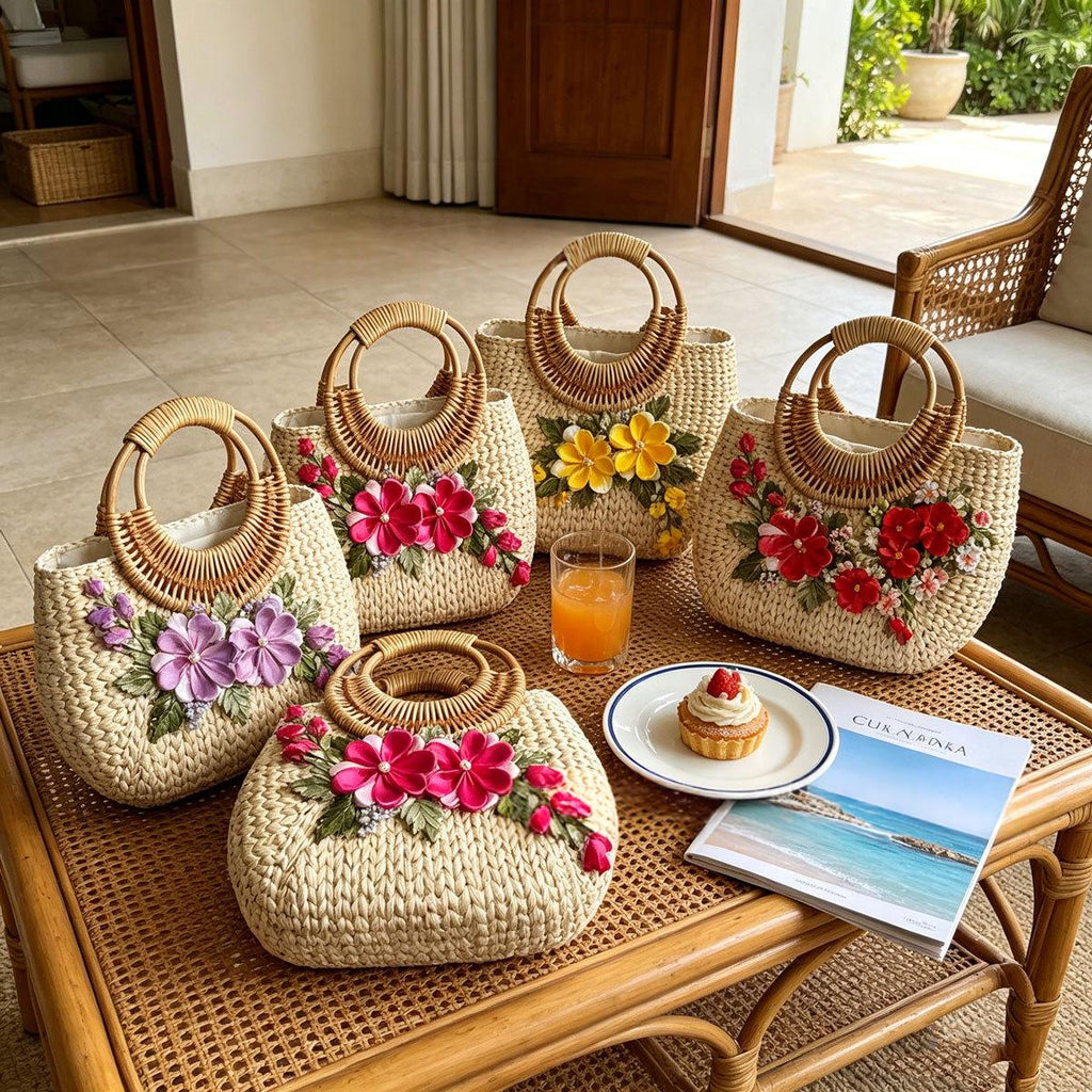 Sac en paille pour la plage et le bord de mer