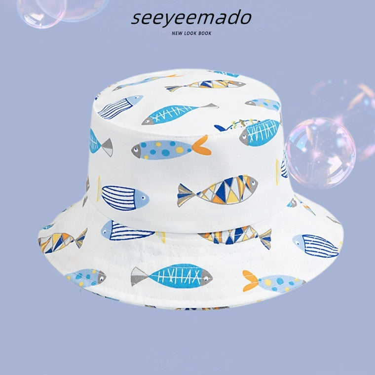Homme et femme Bébé réglable Super mignon ombre solaire Chapeau pêcheur