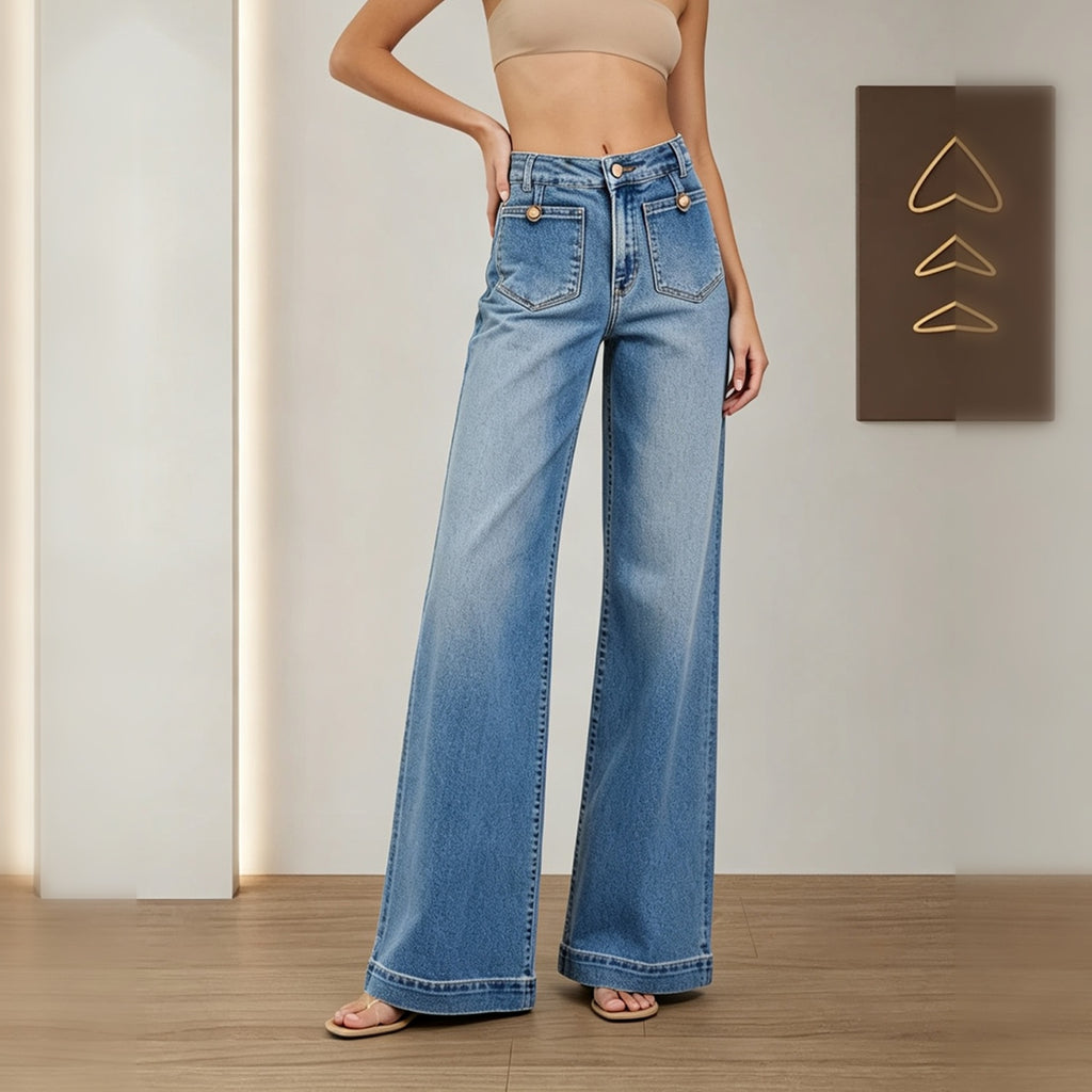 Jeans à jambes hautes pour femmes
