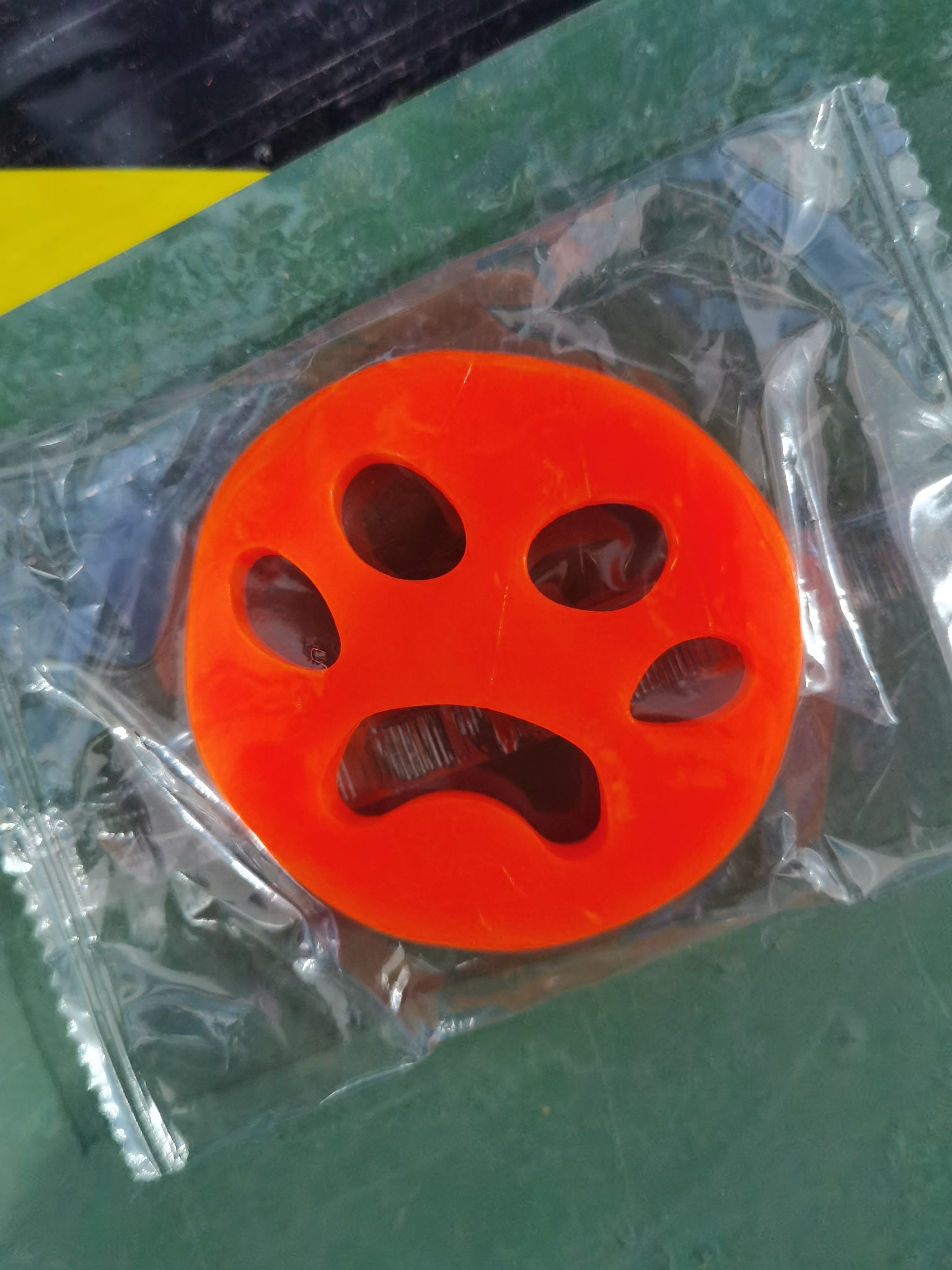 Poignée de chat Silicone Coiffure-Round-Orange-28g-1
