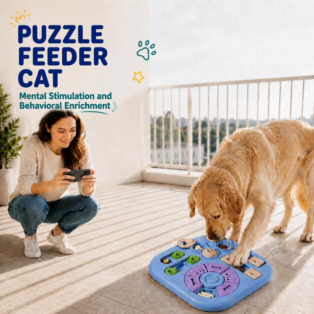 Jouet interactif de puzzle chat