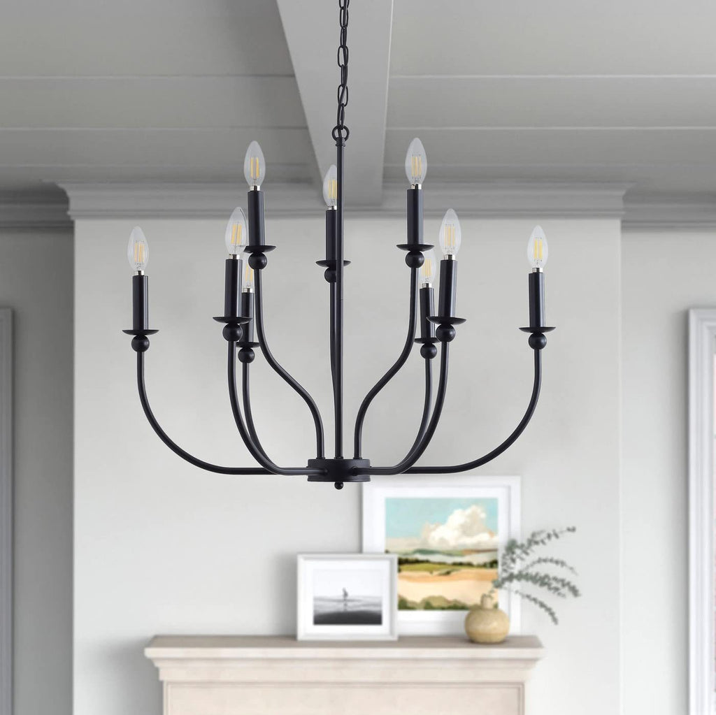 Moderne Simple et léger Luxury American Wought Iron Chandelier