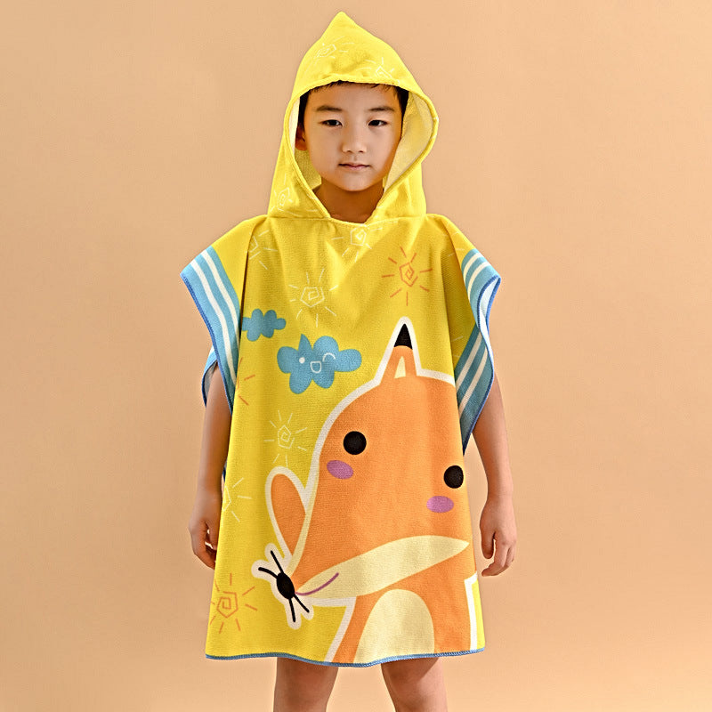 Serviette de plage absorbante pour enfants Dinosaur Bathrobe