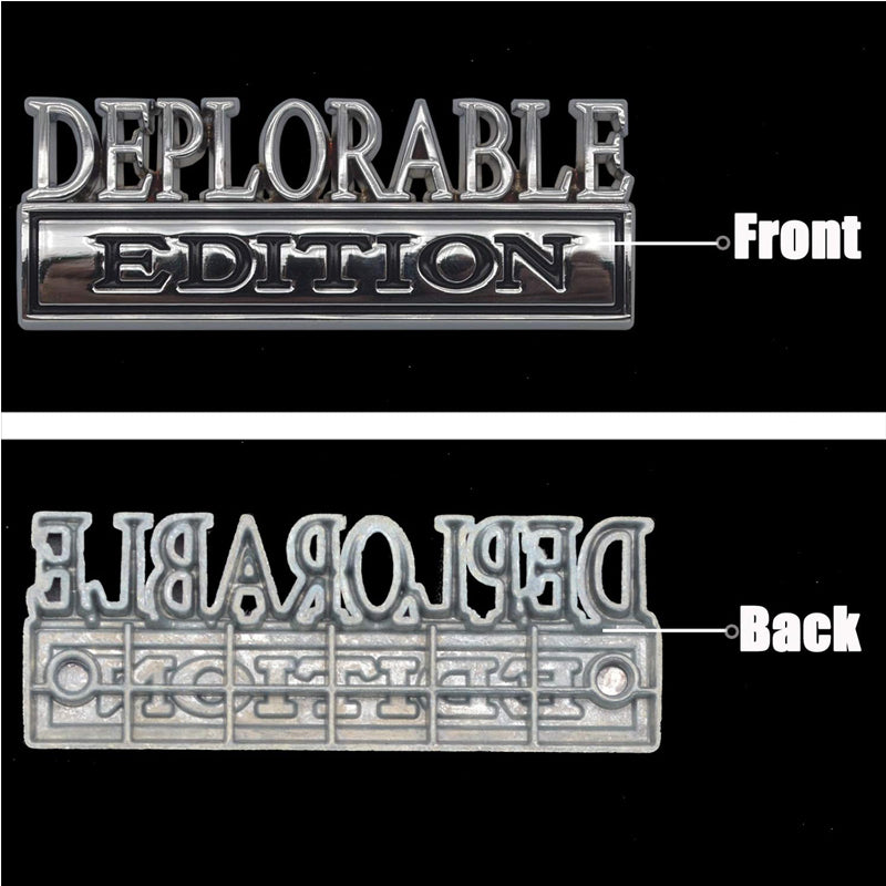 2pcs Depllorable Edition Emblems