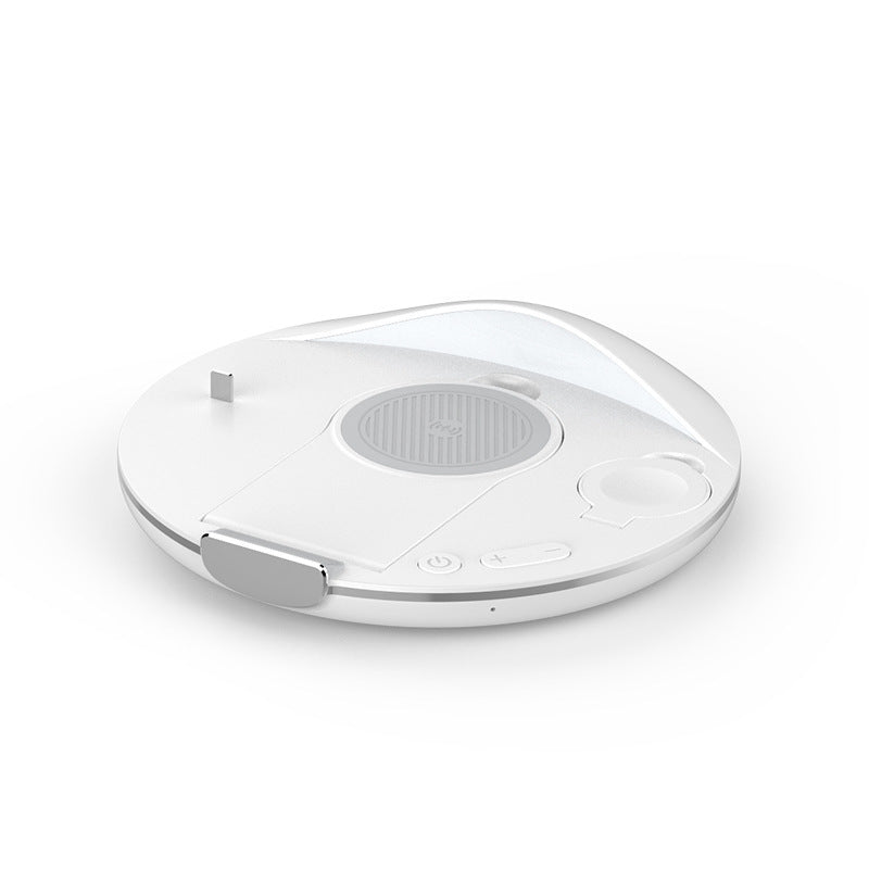Support de téléphone de bureau vertical pliant sans fil trois en un